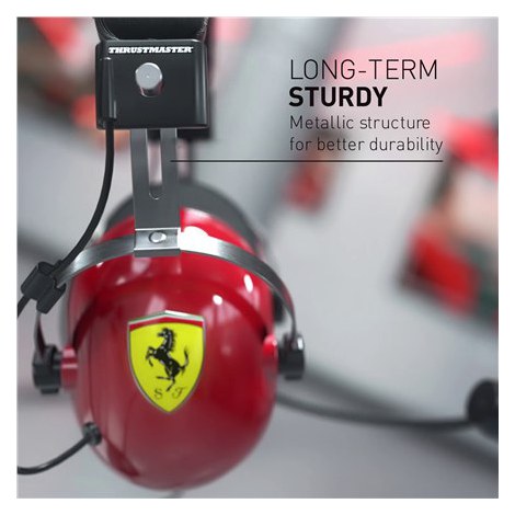 Thrustmaster | Gaming Headset | DTS T Racing Scuderia Ferrari Edition | Wired | Over-Ear | Red/Black - 5
